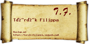 Török Filippa névjegykártya